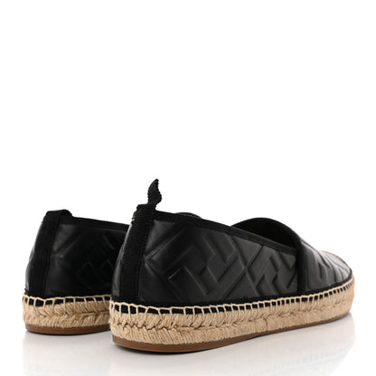 Fendi Nappa FF Embossed Espadrilles 41 Black 4 of 11