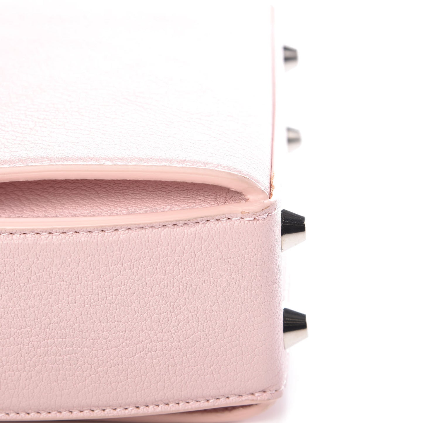 Calfskin Box Shoulder Bag 16 Baby Pink