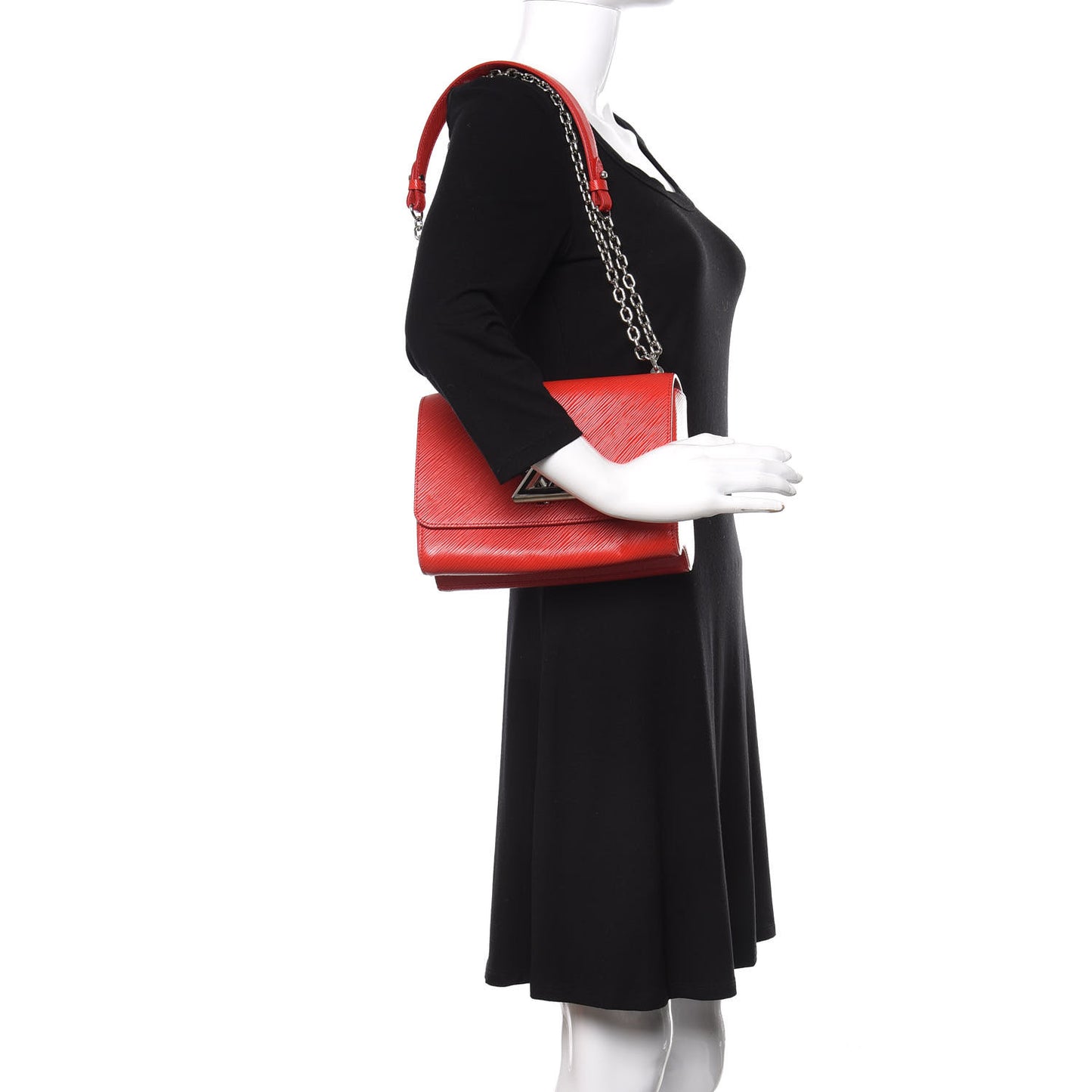 Epi Twist Shoulder Bag MM Coquelicot