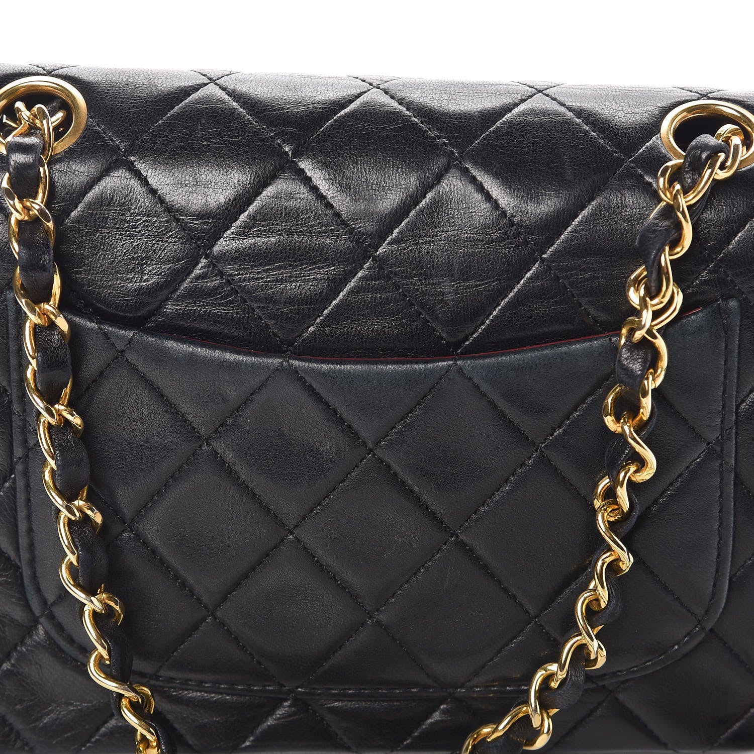 Chanel Lambskin Quilted Mini Square Flap Black 12 of 16