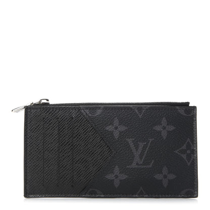 Louis Vuitton Monogram Eclipse Taiga Coin Card Holder 1 of 6