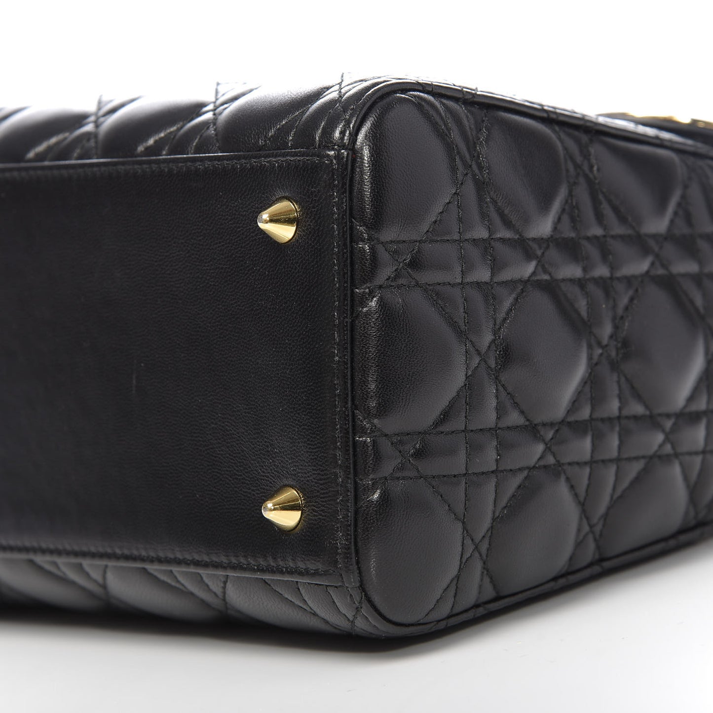 Lambskin Cannage Medium Lady Dior Black