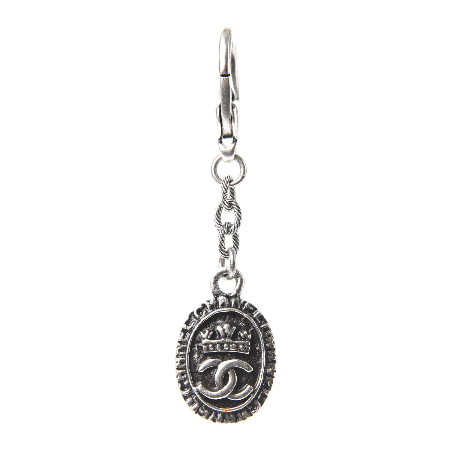 Chanel CC Key Chain Silver 2 of 2