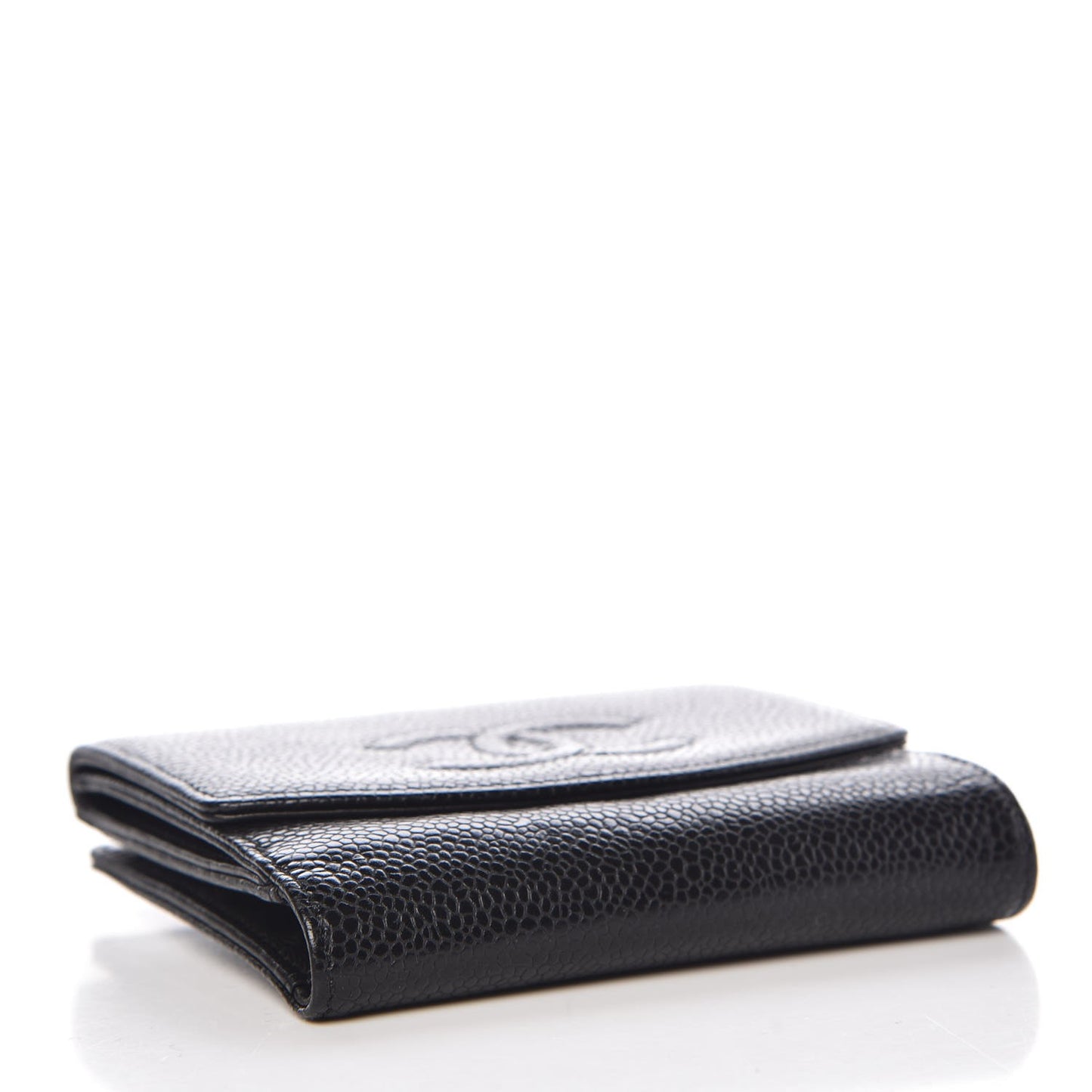 Caviar Timeless CC Compact French Wallet Black
