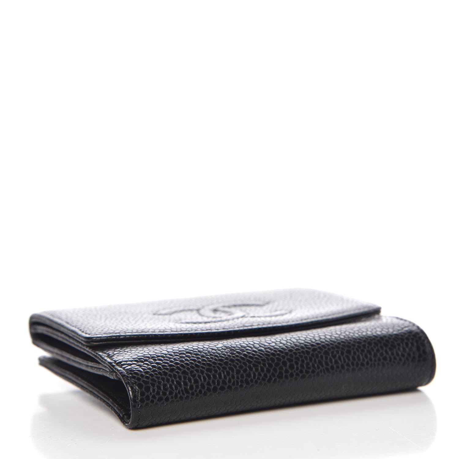 Chanel Caviar Timeless CC Compact French Wallet Black 4 of 11