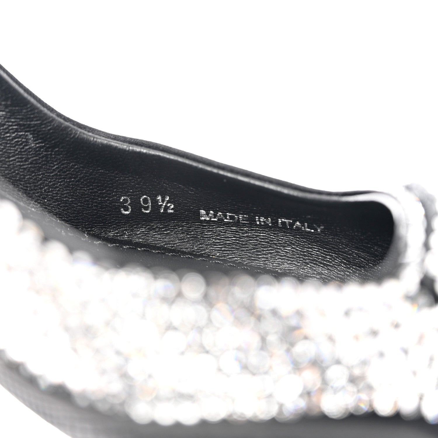Prada Satin Crystal Logo 45mm Slingback Pumps 39.5 Cristal 6 of 9