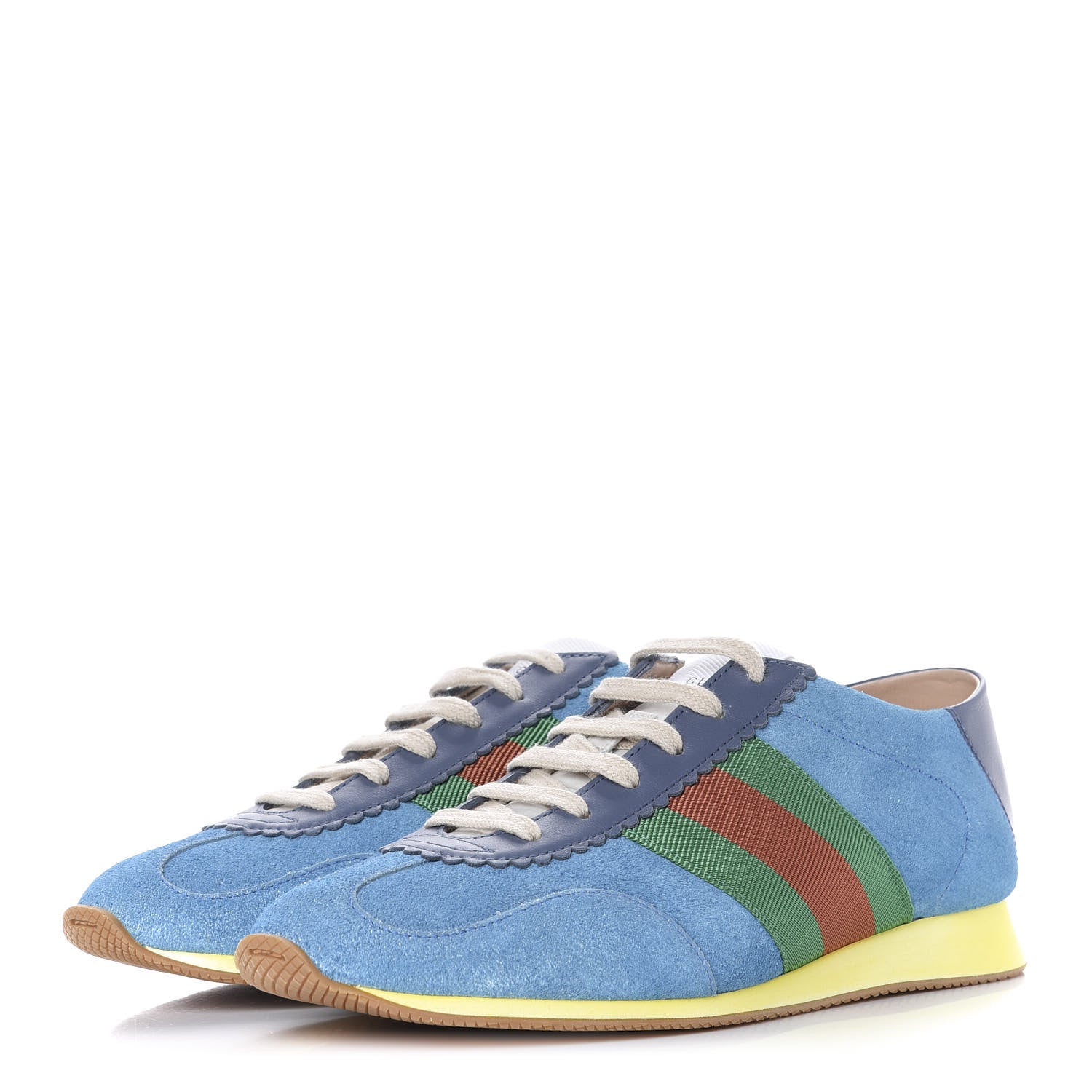Gucci Suede Web Womens Rocket Sneakers 38.5 Bright Splash Thunder 3 of 9