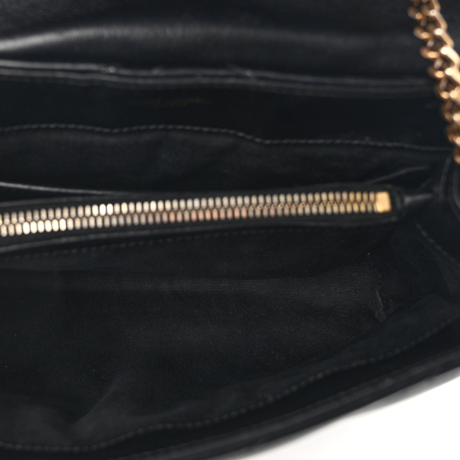Saint Laurent Calfskin Y Quilted Monogram Small Loulou Chain Satchel Black 5 of 13