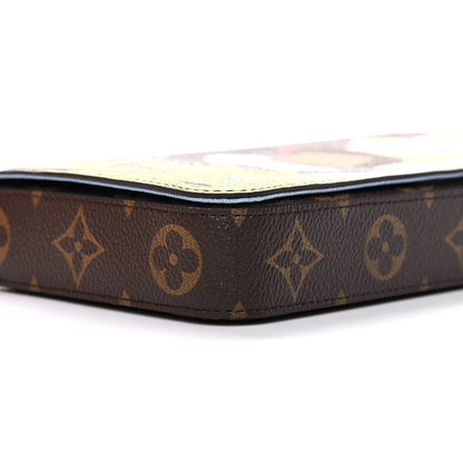 Louis Vuitton Monogram 2021 Christmas Animation China Wall Pochette Felicie Chain Wallet Myosotis Blue 8 of 12