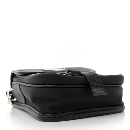 Prada Re-Nylon Saffiano Mini Pocket Single Snap Buckle Messenger Bag Black 4 of 10