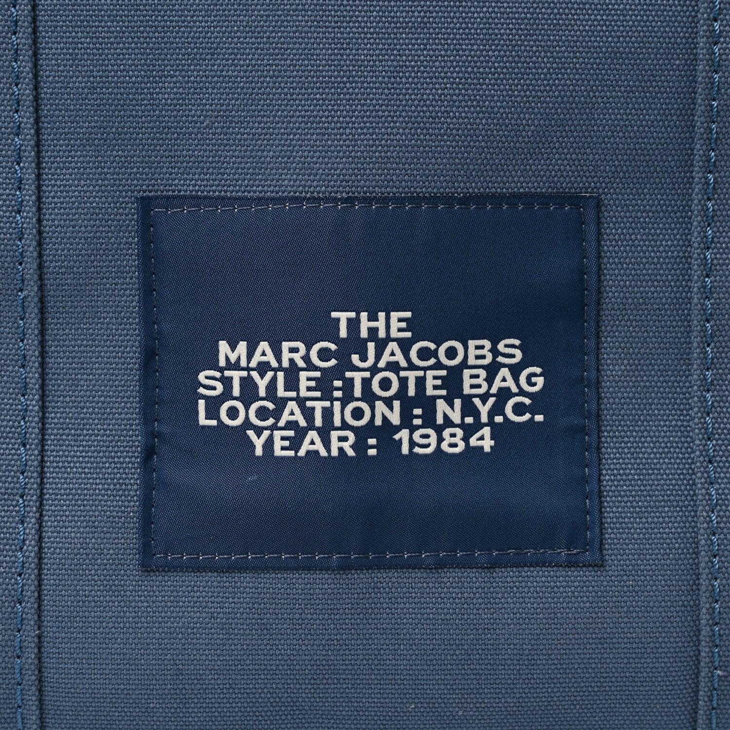 Marc Jacobs Cotton Canvas The Traveler Tote Bag Blue 7 of 18