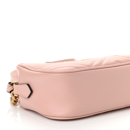 Gucci Calfskin Matelasse Small GG Marmont Chain Shoulder Bag Perfect Pink 9 of 11