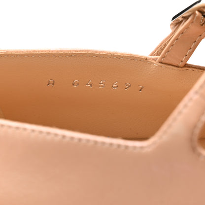 Chanel Lambskin Grosgrain Pearl Mary Jane Flats 38.5 Beige Black 8 of 9
