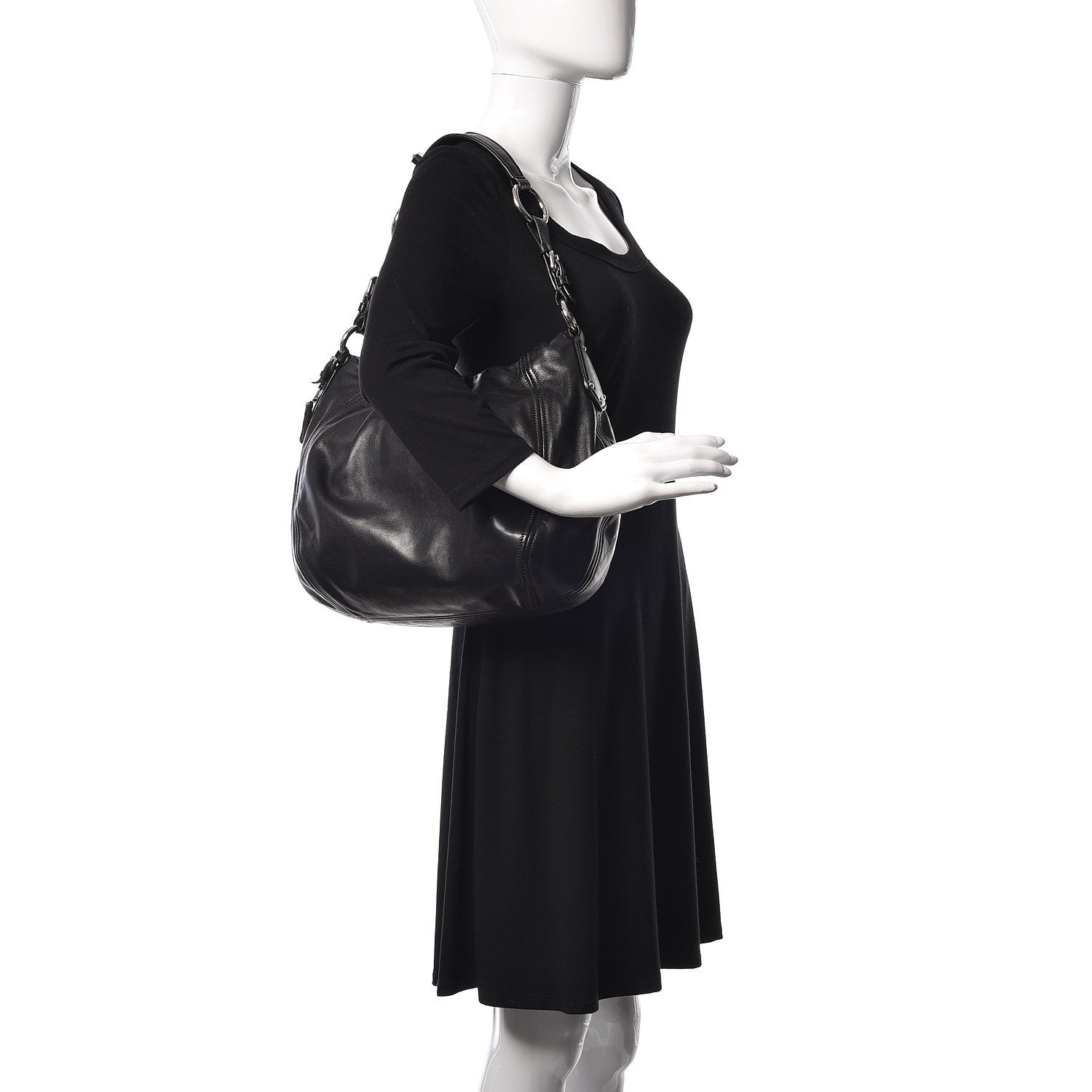 Prada Soft Calf Hobo Black 2 of 14