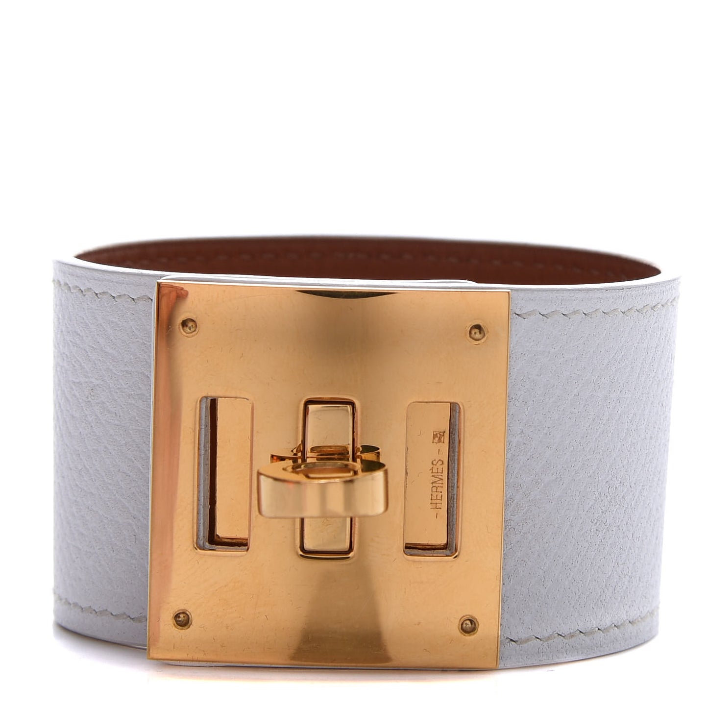 Epsom Kelly Dog Bracelet White