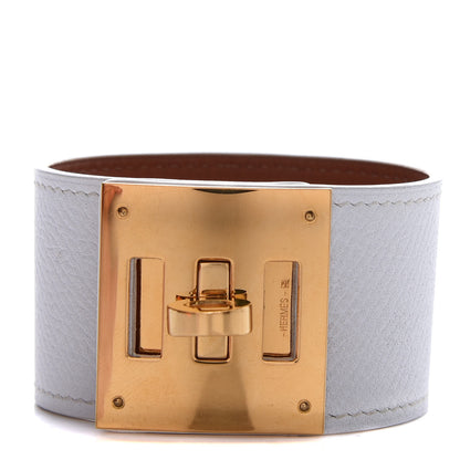 Hermes Epsom Kelly Dog Bracelet White 1 of 7