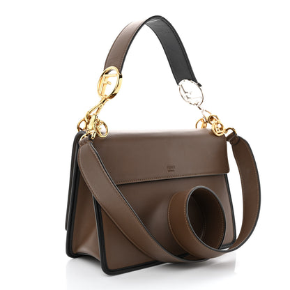 Fendi Vitello Century F is Fendi Bi-Color FF 1974 Embossed Kan I Shoulder Bag Maya Black 3 of 11