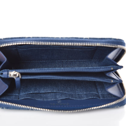 Chanel Denim Quilted Medium Zip Wallet Blue 6 of 11