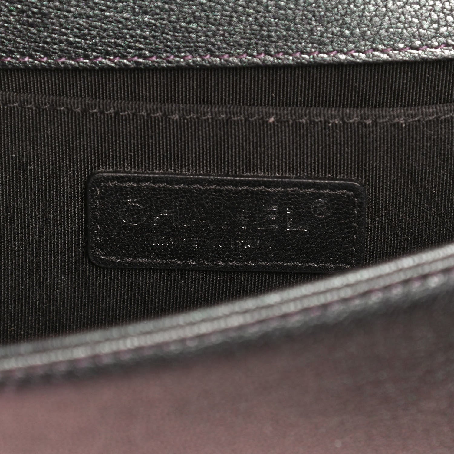 Chanel Iridescent Goatskin Quilted Small Boy Flap Purple 6 of 13
