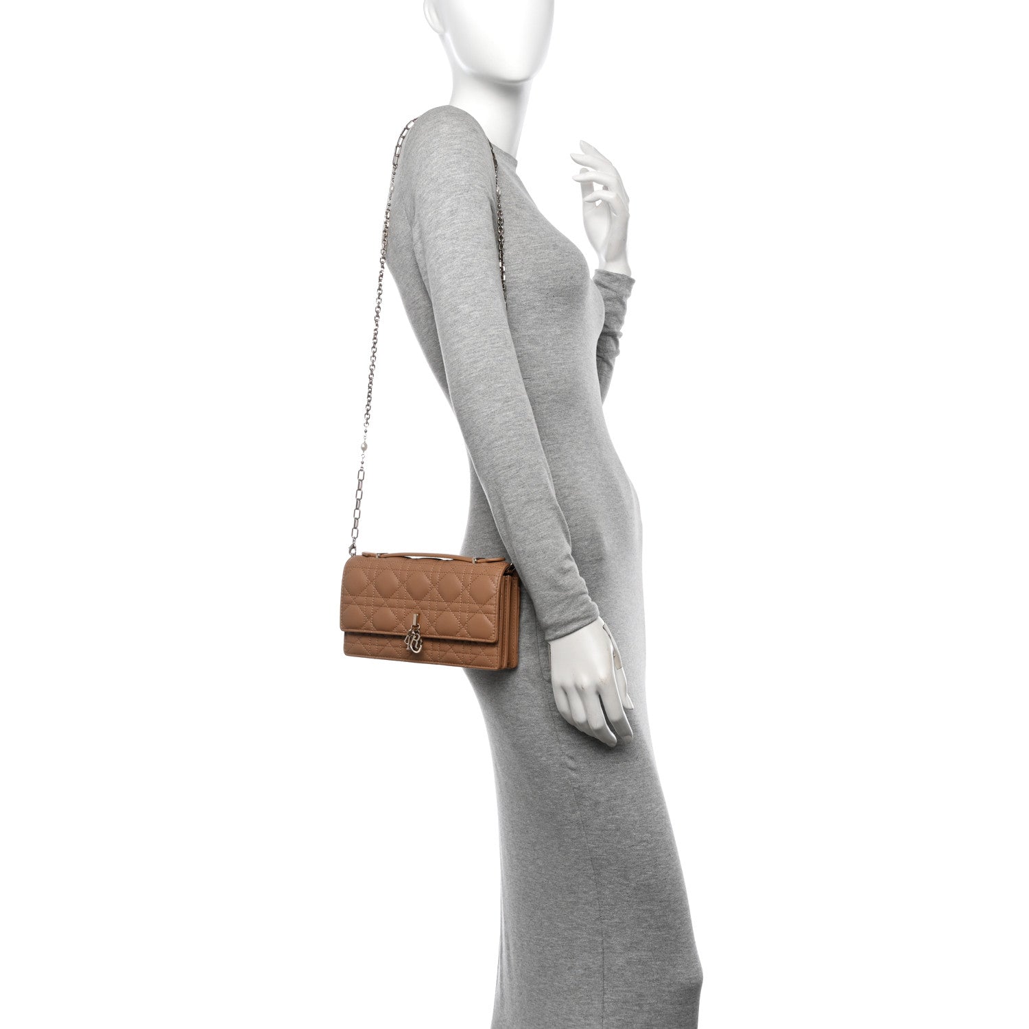 Christian Dior Lambskin Cannage Mini My Dior Bag Beige 2 of 11