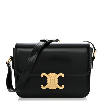 Celine Shiny Calfskin Small Triomphe Black 1 of 10
