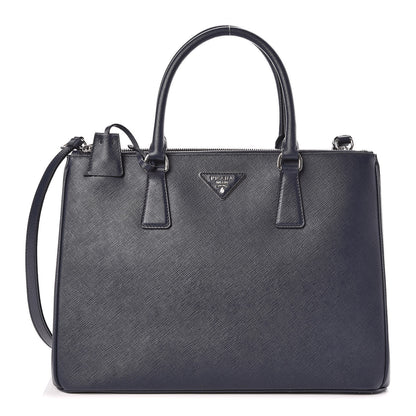 Prada Saffiano Medium Galleria Double Zip Tote Baltico 1 of 9
