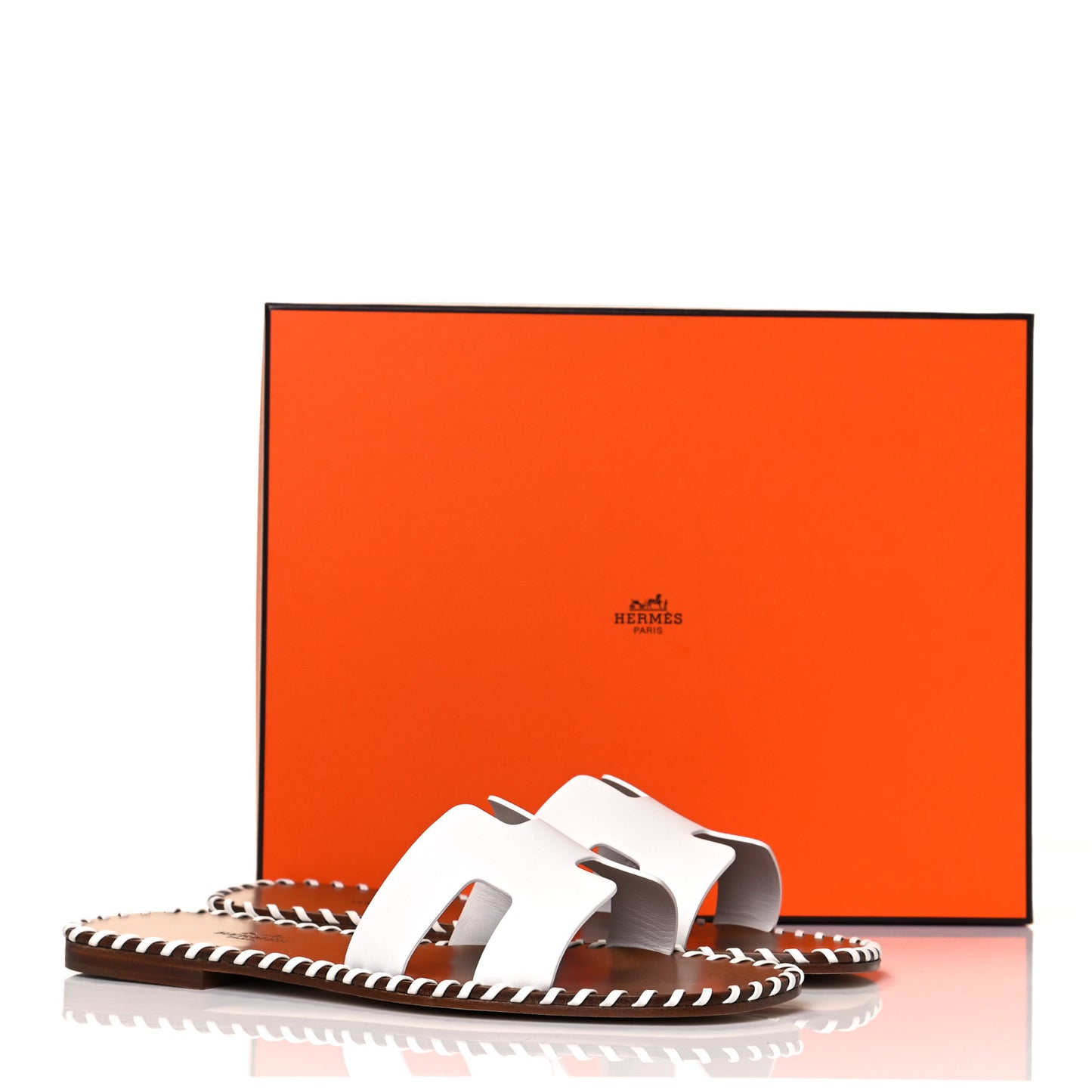 Calfskin Braided Oran Sandals 37 White