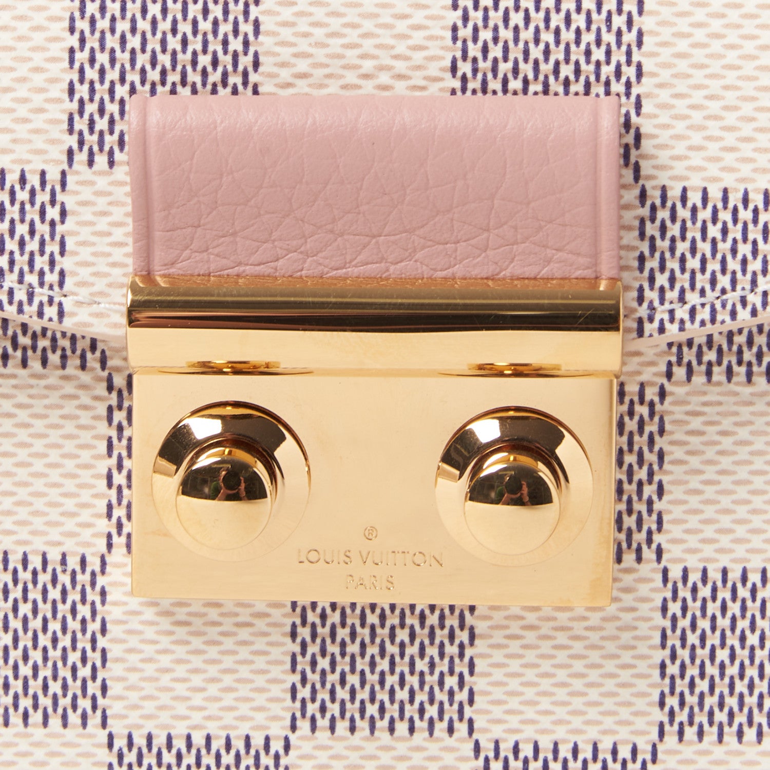 Louis Vuitton Damier Azur Croisette Chain Wallet Rose Ballerine 6 of 7