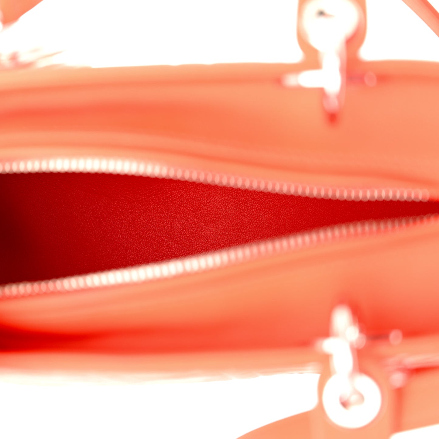 Ultra Matte Calfskin Cannage Medium Lady Dior Orange