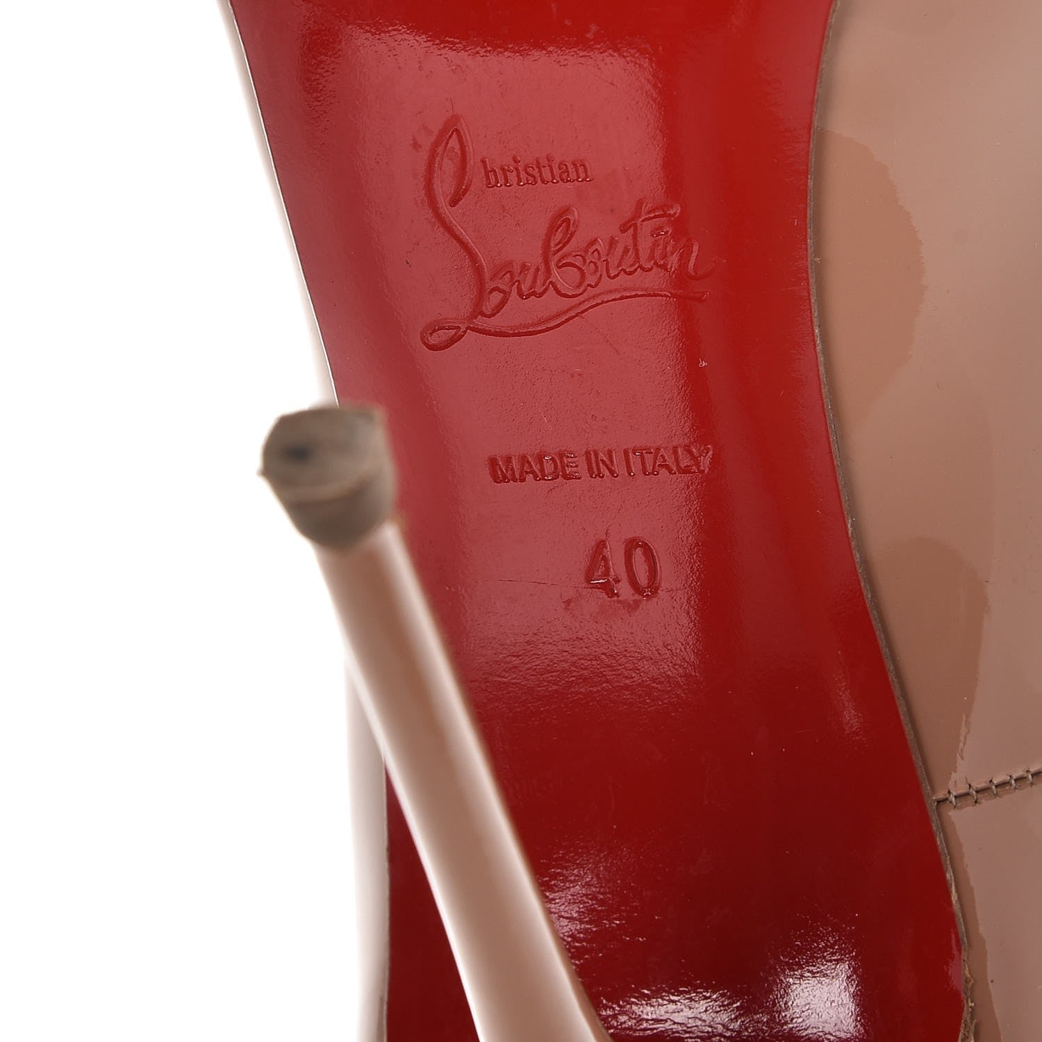 Christian Louboutin Patent So Kate 120 Pumps 40 Nude 9 of 15