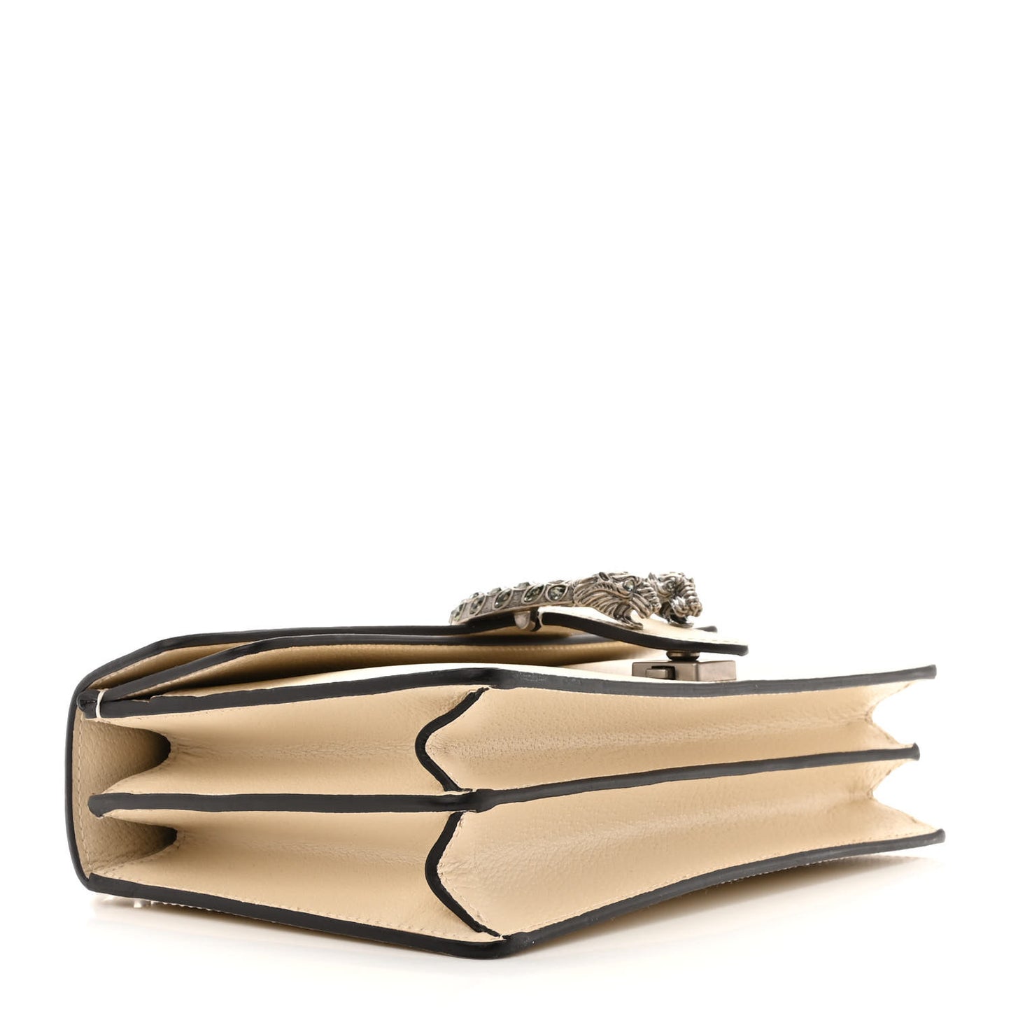 Textured Calfskin Crystal Small Dionysus Shoulder Bag Mystic White