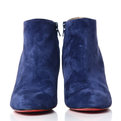 Christian Louboutin Veau Velours Belle 85 Ankle Boots 36.5 China Blue 2 of 12