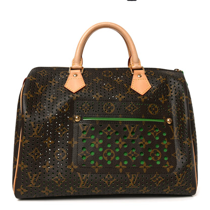 Louis Vuitton Monogram Perforated Speedy 30 Green 1 of 8