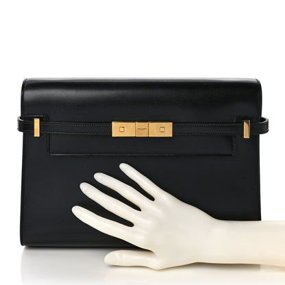 Saint Laurent Smooth Calfskin Manhattan Shoulder Bag Black 2 of 8