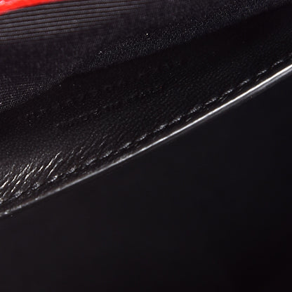 Saint Laurent Grain De Poudre Textured Mixed Matelasse Triquilt Medium Monogram Satchel Red 9 of 9