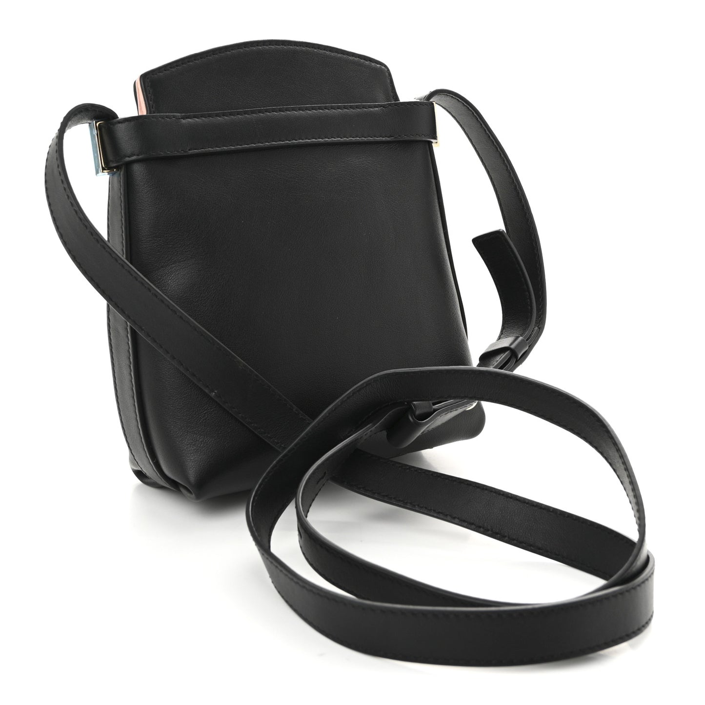 Calfskin Hug Smartphone Holder Black Nylund Pink