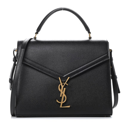 Saint Laurent Grain de Poudre Medium Classic Monogram Cassandra Top Handle Black Rouge Legion 1 of 12
