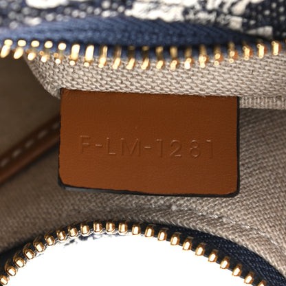 Celine Canvas Calfskin Ava Triomphe Shoulder Bag Blue 7 of 10