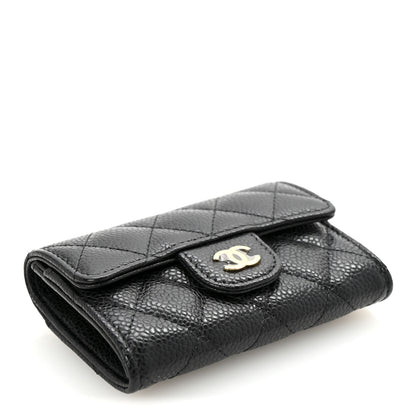 Chanel Caviar Quilted Flap Card Holder Wallet Black 4 of 9