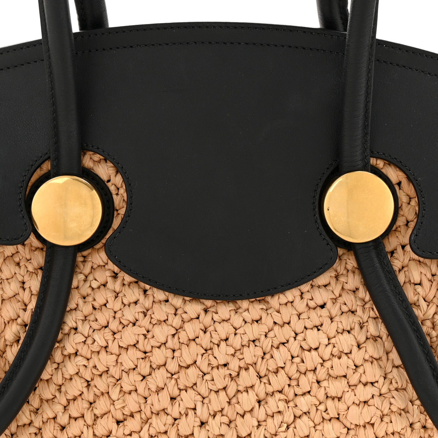 Proenza Schouler Raffia Calfskin Small Pipe Bag Sand Black 8 of 11