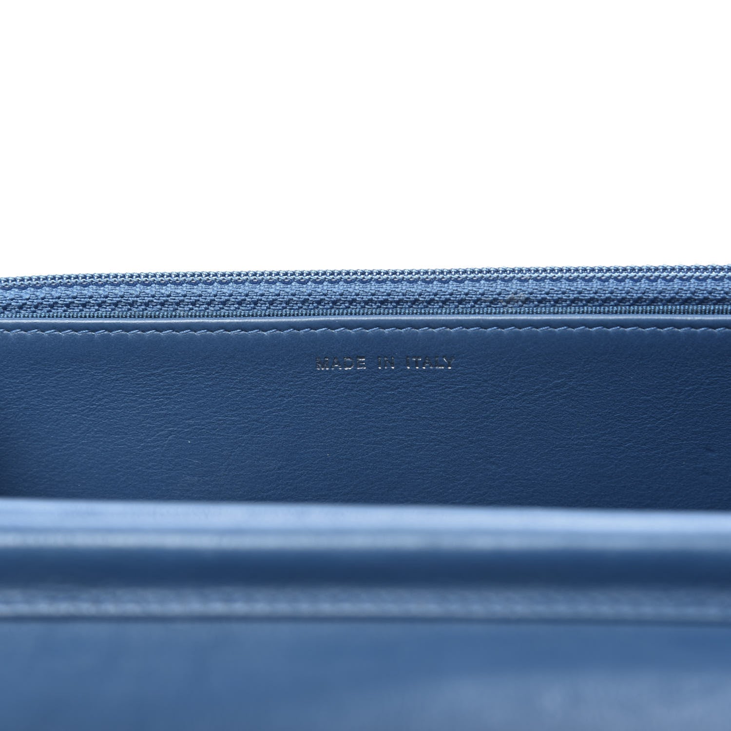 Chanel Calfskin Quilted Wallet On Chain WOC Blue 7 of 12