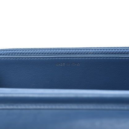 Chanel Calfskin Quilted Wallet On Chain WOC Blue 7 of 12