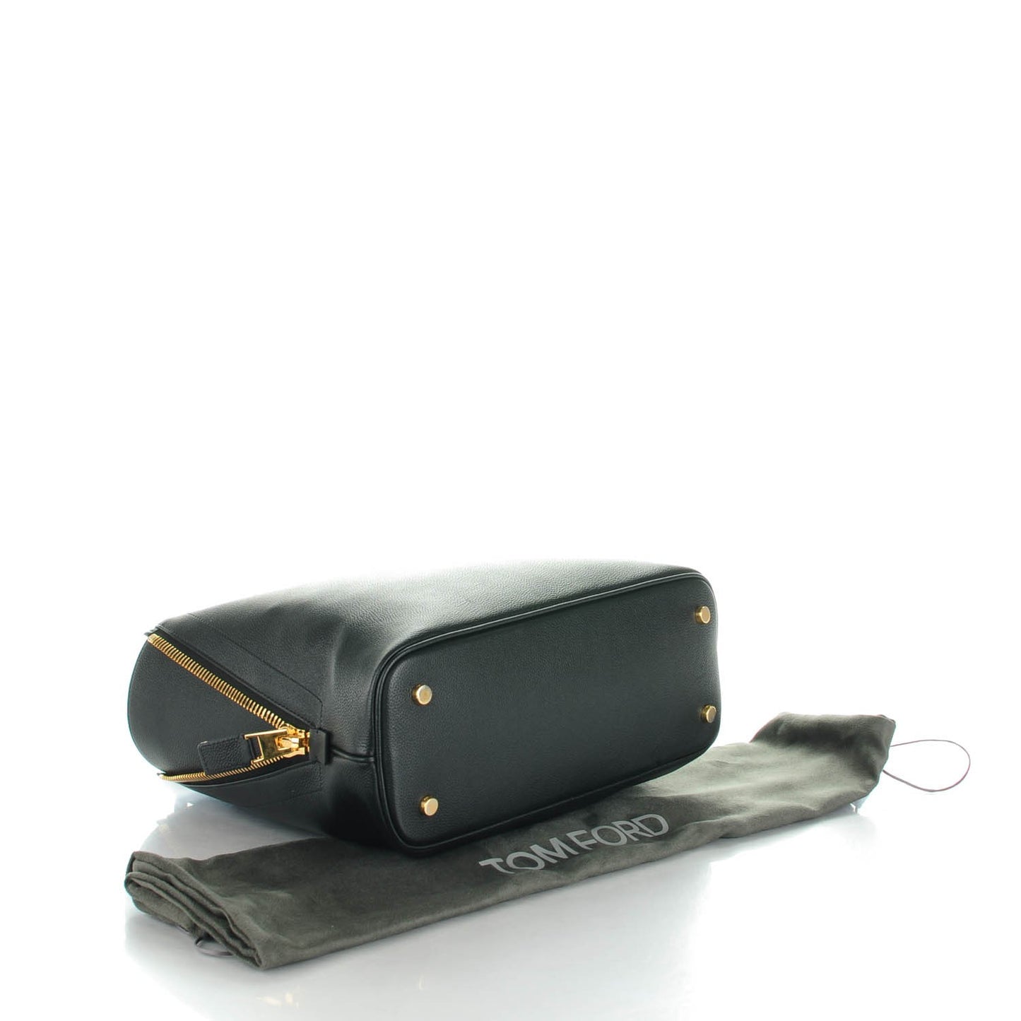 Pebbled Calfskin Medium Jennifer Zip Tote Black