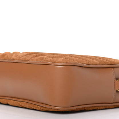 Saint Laurent Suede Matelasse Monogram Lou Camera Bag Cinnamon 7 of 10