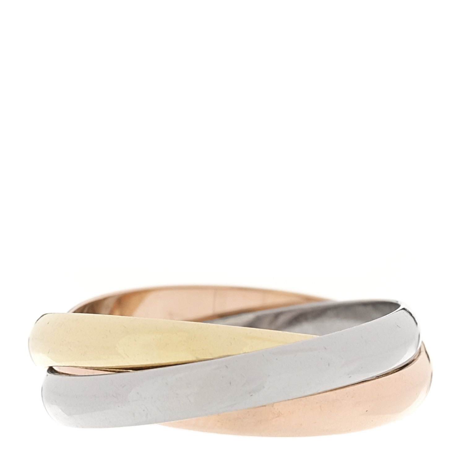 Cartier 18K Pink Yellow White Gold Small Trinity Ring 53 6.25 3 of 4