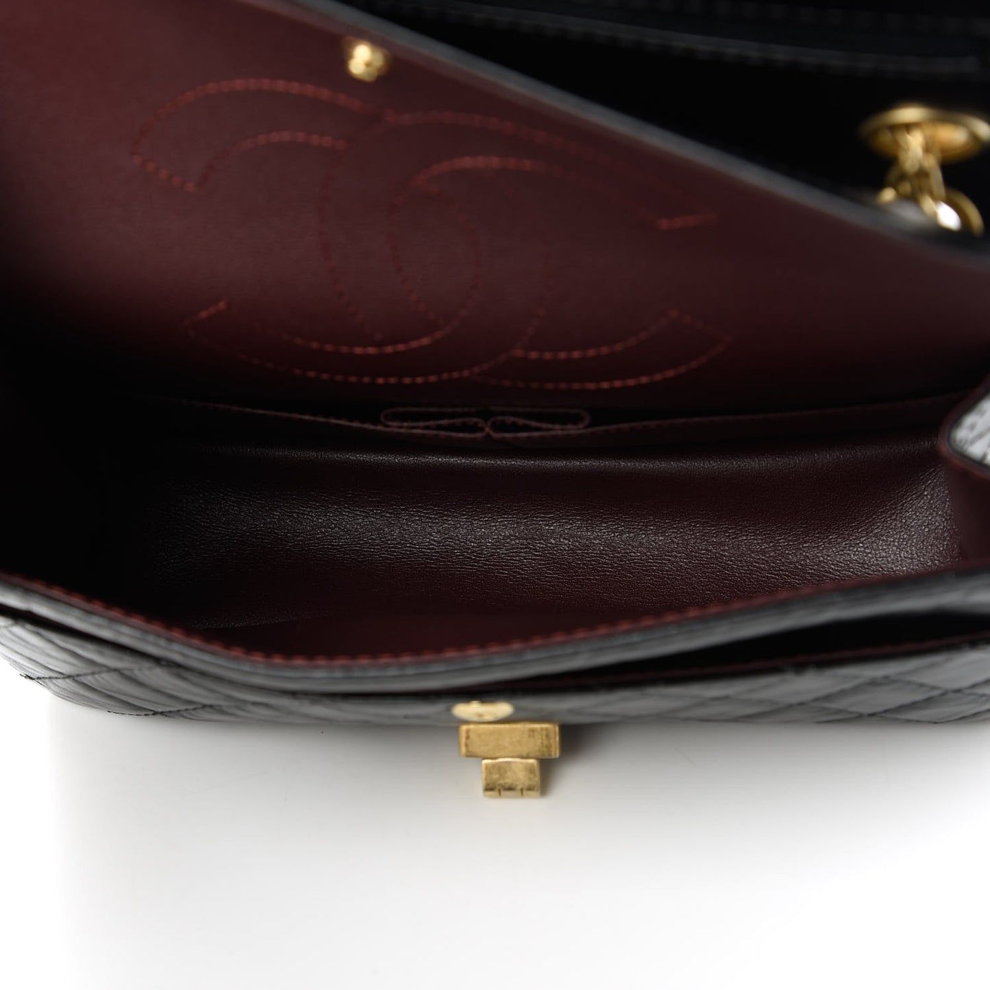 Aged Calfskin Quilted 2.55 Reissue 225 Flap Black