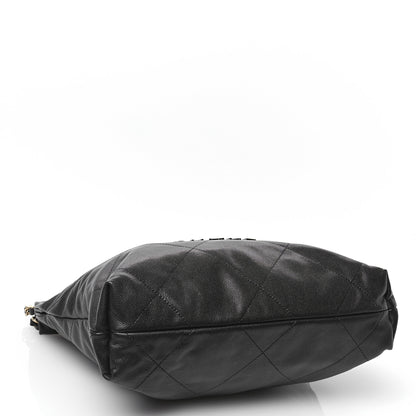 Chanel Shiny Caviar Quilted Monochrome Small Chanel 22 Black 5 of 13