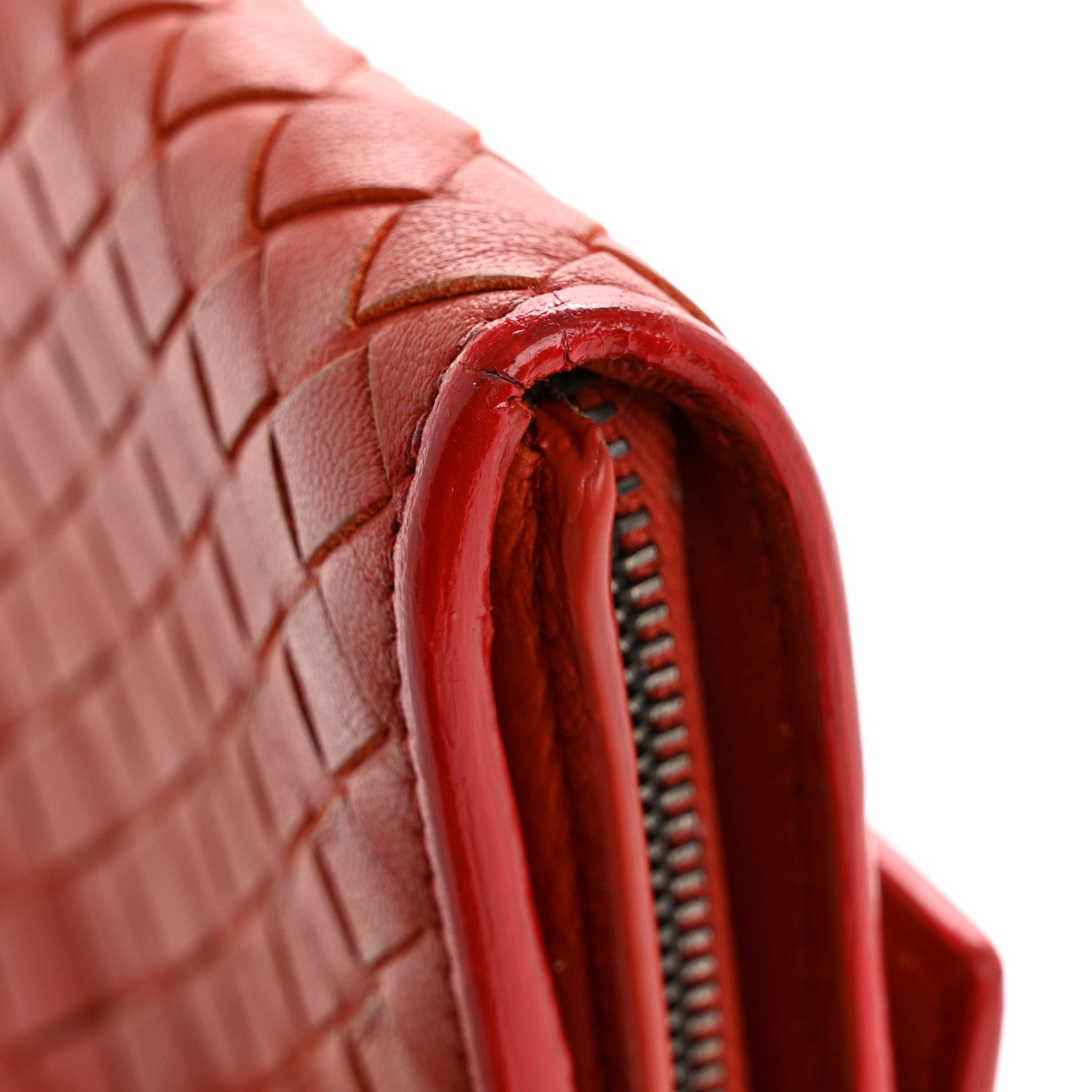 Bottega Veneta Nappa Intrecciato Continental Wallet Red 11 of 14