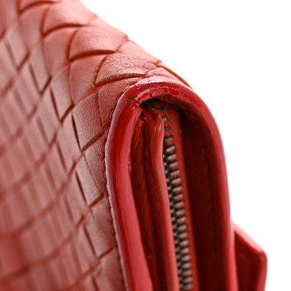 Bottega Veneta Nappa Intrecciato Continental Wallet Red 11 of 14