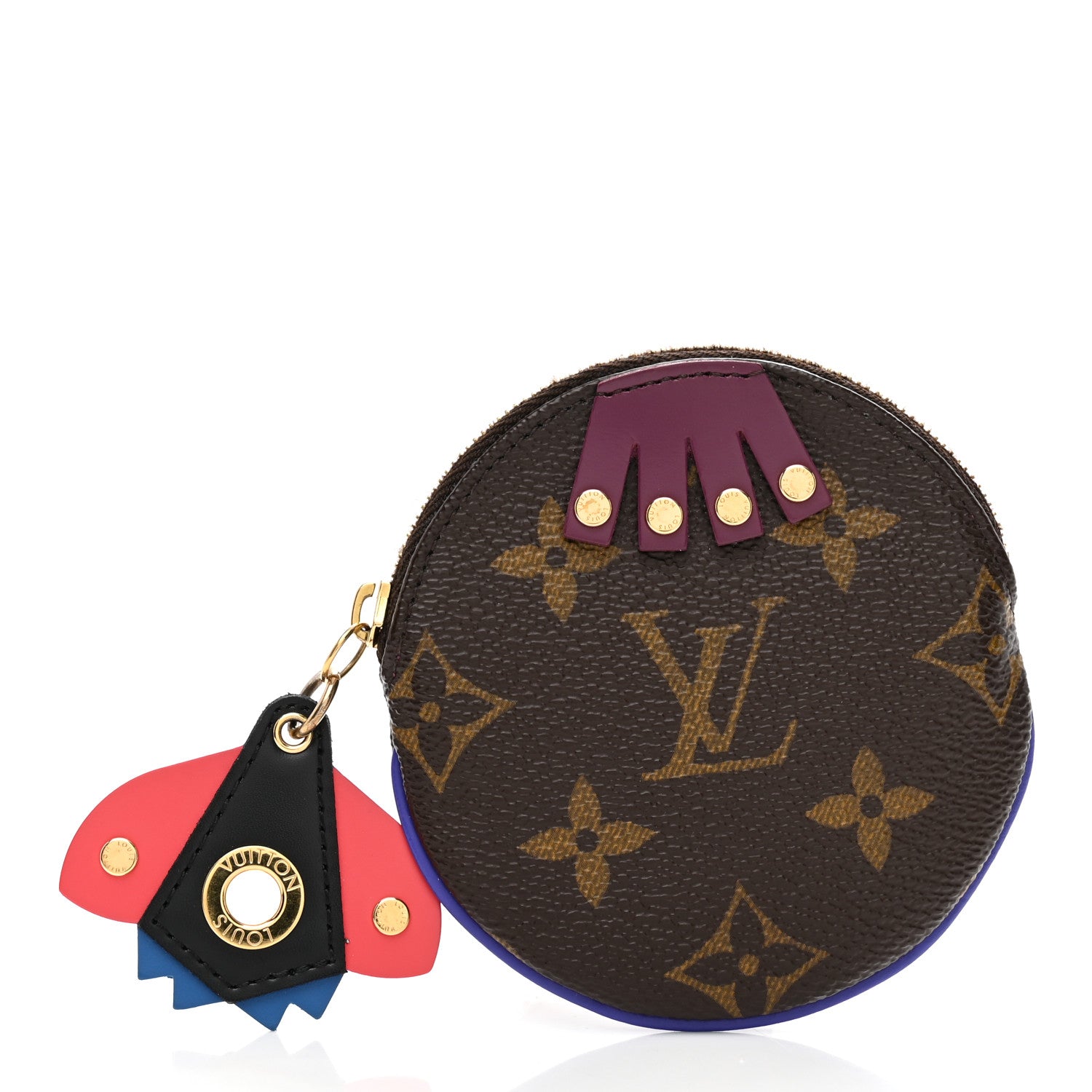 Louis Vuitton Monogram Totem Round Coin Purse Magenta 1 of 8